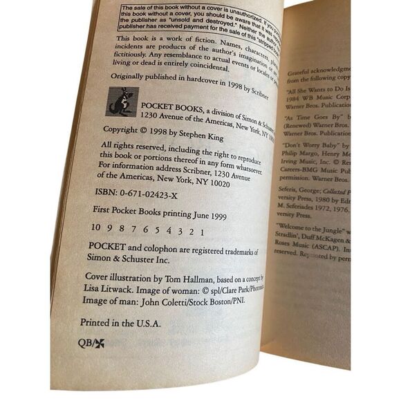 Bag Of Bones By Steven King Paperback Book Horror Novel 1999 - Picture 7 of 11